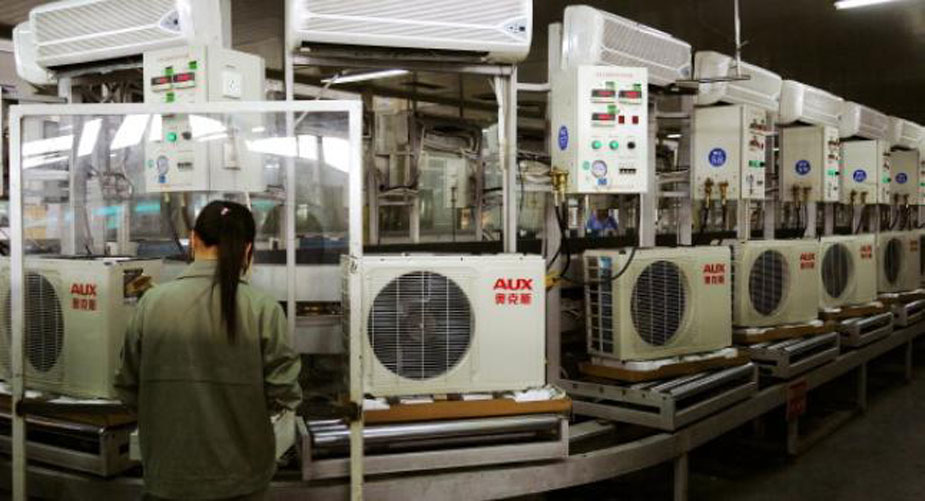Производство кондиционеров на заводе Ningbo AUX Air Conditioner Co.