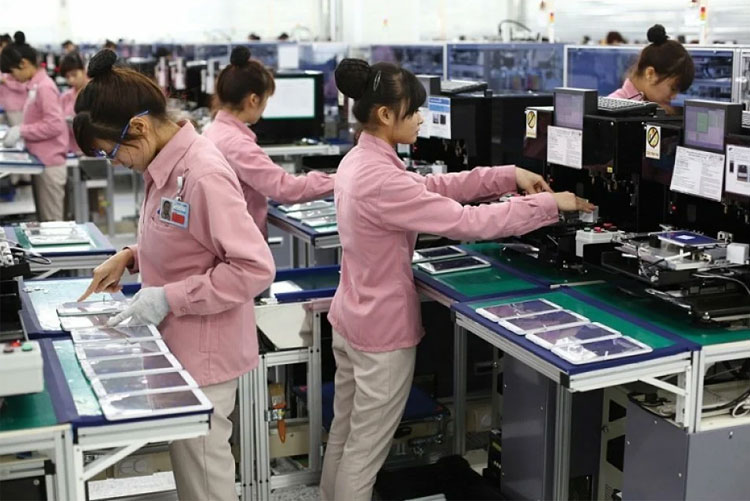 Завод Samsung Electronics по производству смартфонов и планшетов в Корее