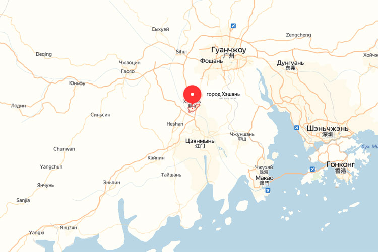 Завод Thermex Heating Technology на карте Китая