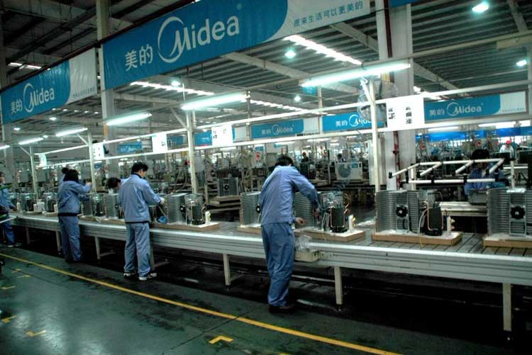 Производственная линия кондиционеров Midea
