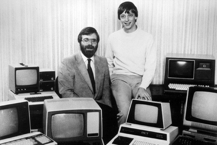 Основатели корпорации Microsoft Пол Аллен и Билл Гейтс